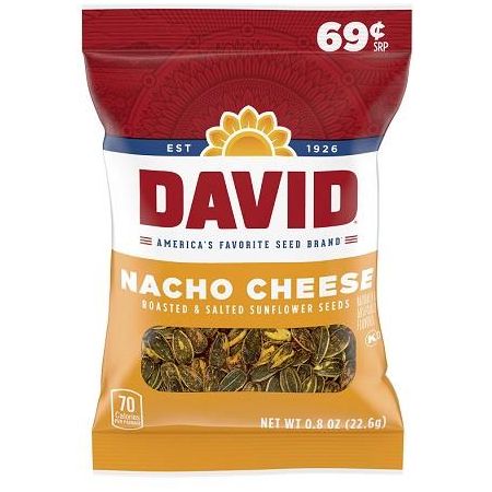DAVID SEEDS $.69 NACHO CHEESE .8OZ/36CT