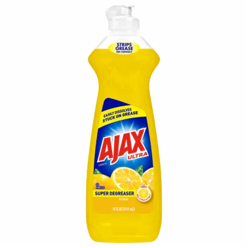 AJAX DISHWASHING LIQUID 14OZ LEMON