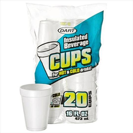 FOAM CUPS 16OZ/20CT