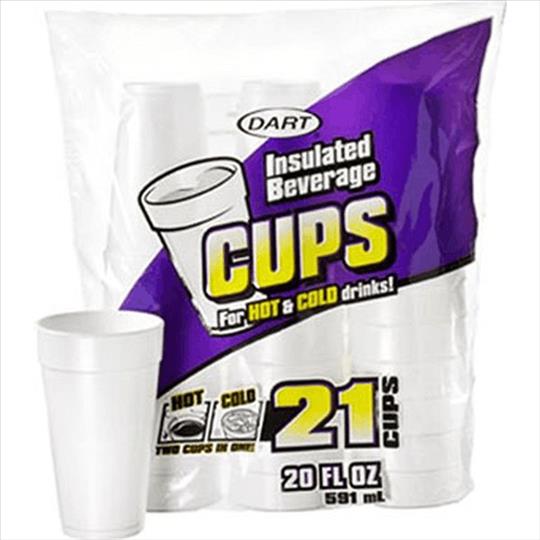 FOAM CUPS 20OZ/21CT