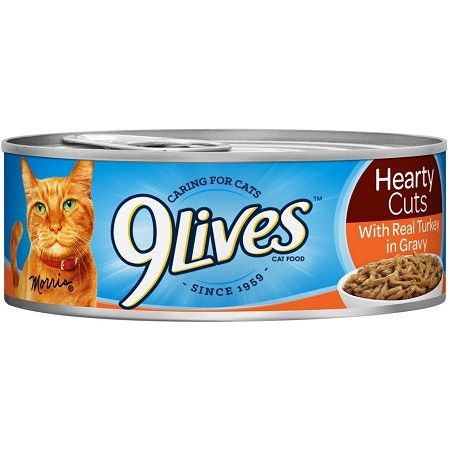 9 LIVES 5.5OZ/24CT TURKEY IN GRAVY