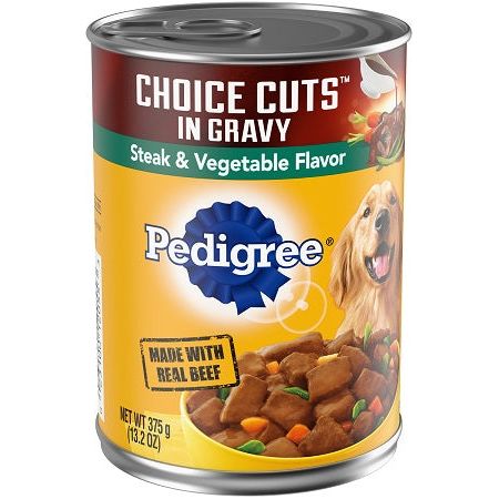 PEDIGREE CAN CHOICE CUTS STEAK & VEG 13.2OZ/12CT