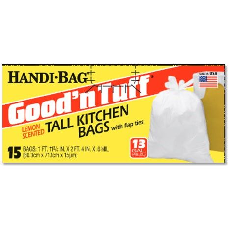 GOOD N TUFF LEMON KITCHEN BAG 13GAL 12/15CT