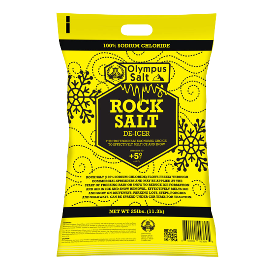 ROCK SALT DE-ICER 25LBS BAG