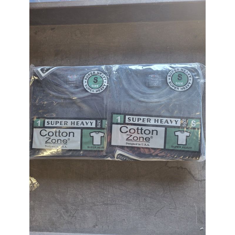 T-SHIRT SMALL BLACK ROUND-NECK 6CT