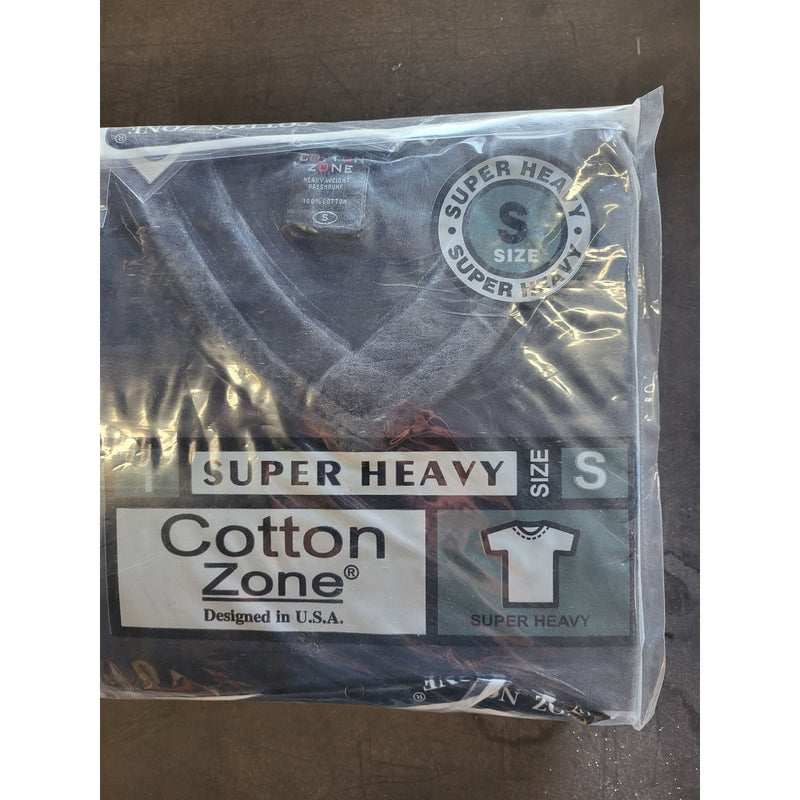 T-SHIRT SMALL BLACK V-NECK 6CT