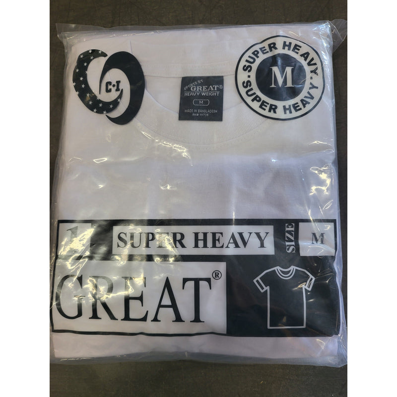 T-SHIRT WHITE ROUND NECK MEDIUM SIZE 6PK