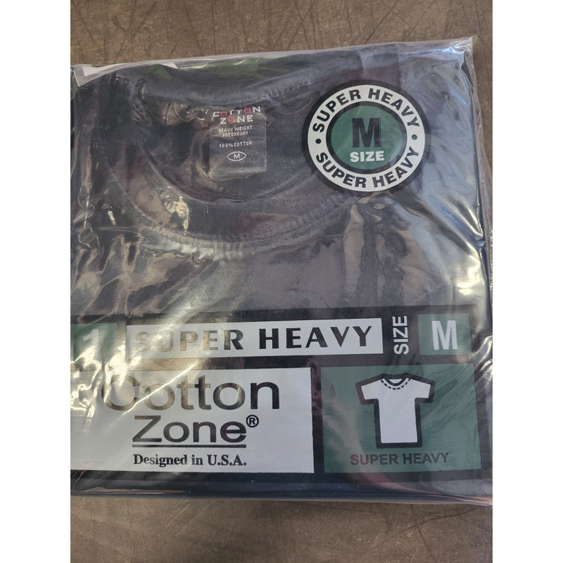 T-SHIRT BLACK ROUND NECK MEDIUM 6PK