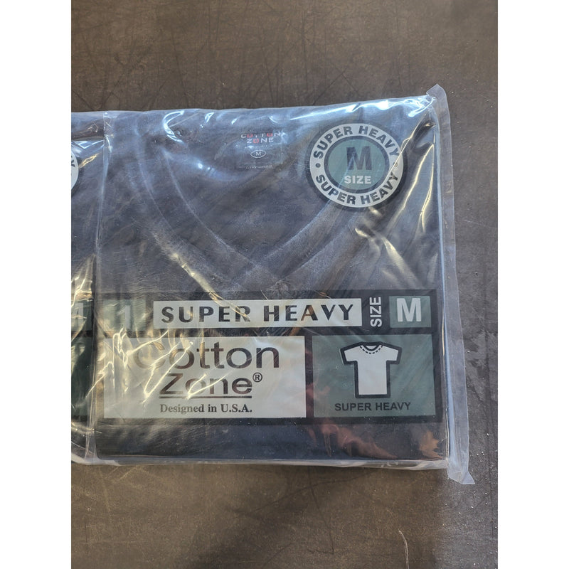 T-SHIRT MEDIUM V-NECK BLACK 6PK