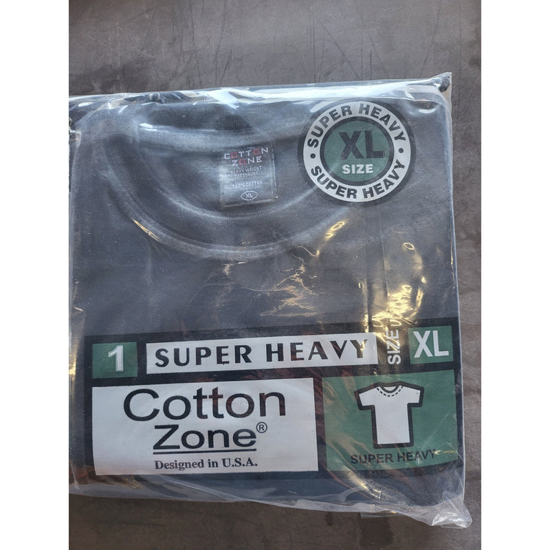 T-SHIRT XL BLACK ROUND NECK 6PK