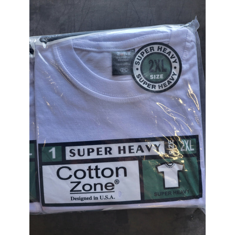 T-SHIRT 2XL WHITE ROUND NECK 6PK