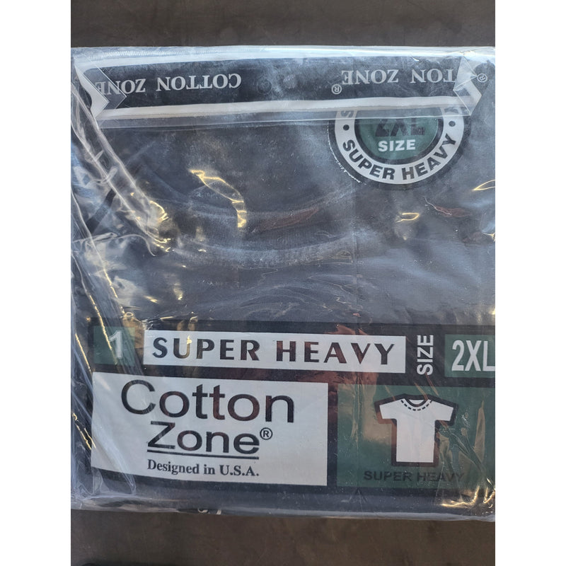 T-SHIRT 2XL BLACK ROUND NECK 6PK