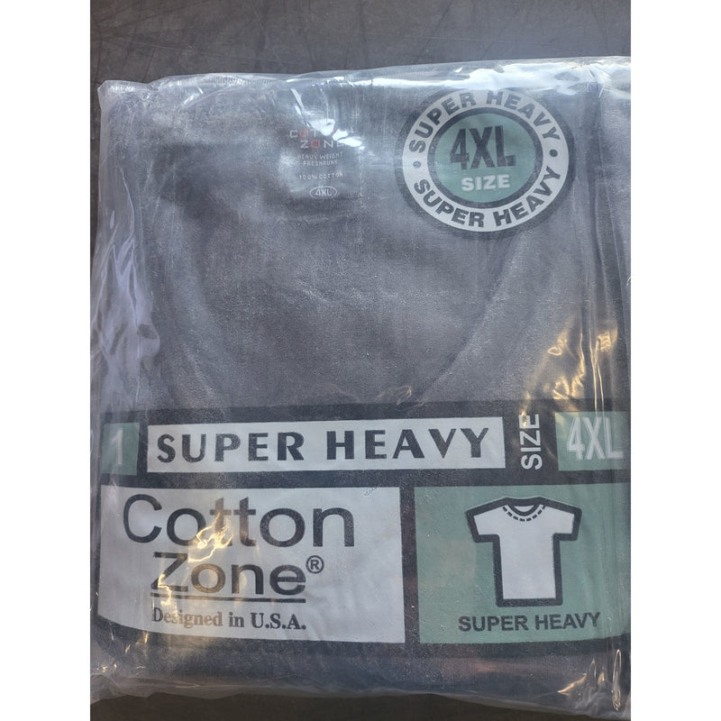 T-SHIRT 4XL BLACK V-NECK 6PK