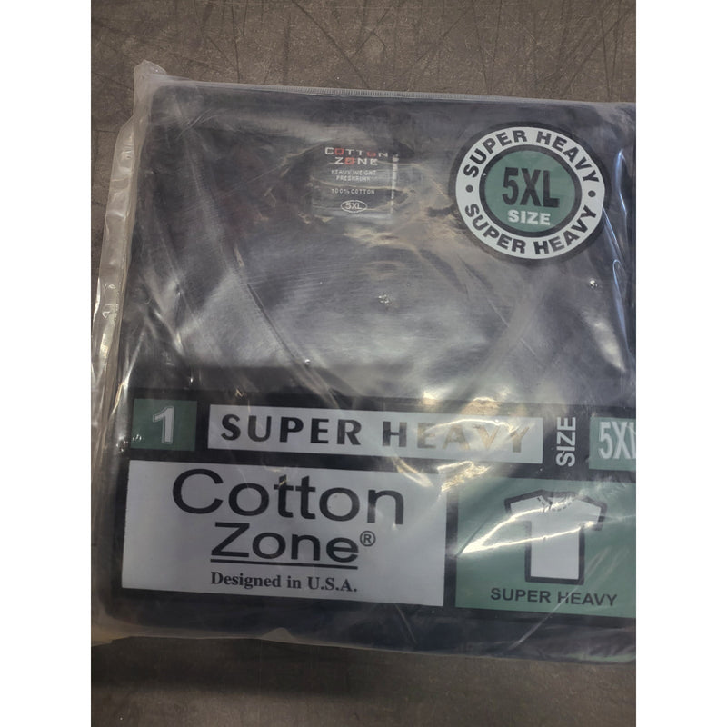 T-SHIRT 5XL BLACK V-NECK 6PK