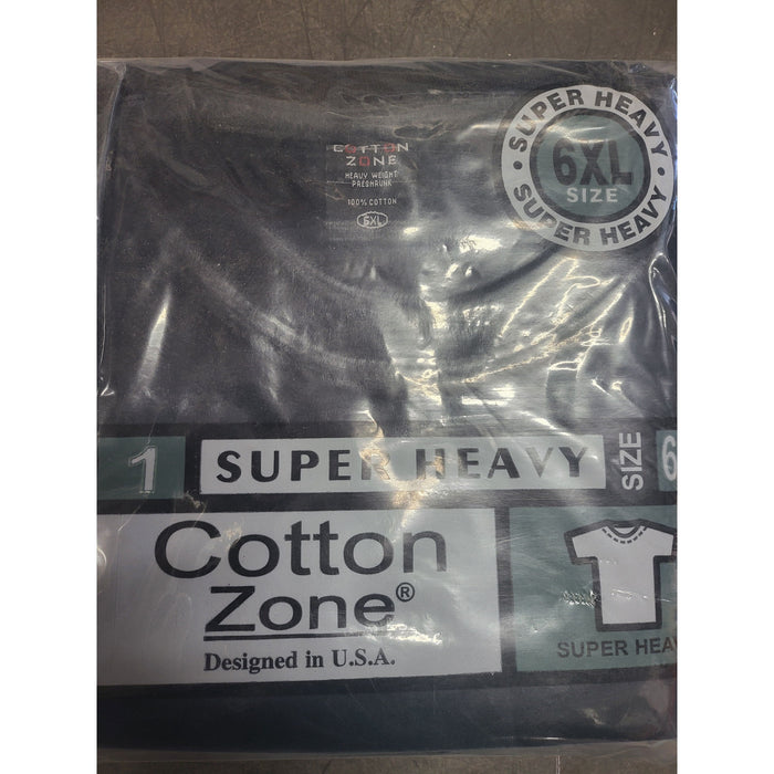 T-SHIRT 6XL BLACK ROUND NECK 6PK