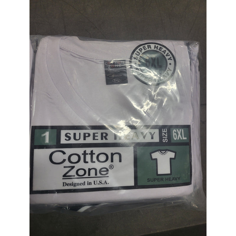 T-SHIRT 6XL WHITE V-NECK 6PK