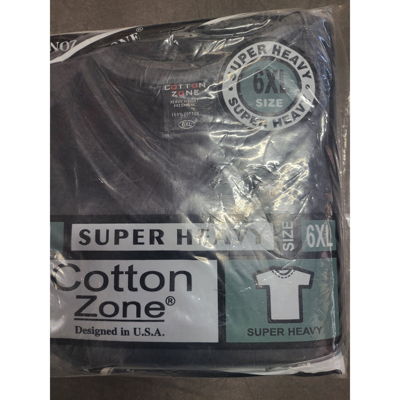 T-SHIRT 6XL BLACK V-NECK 6PK