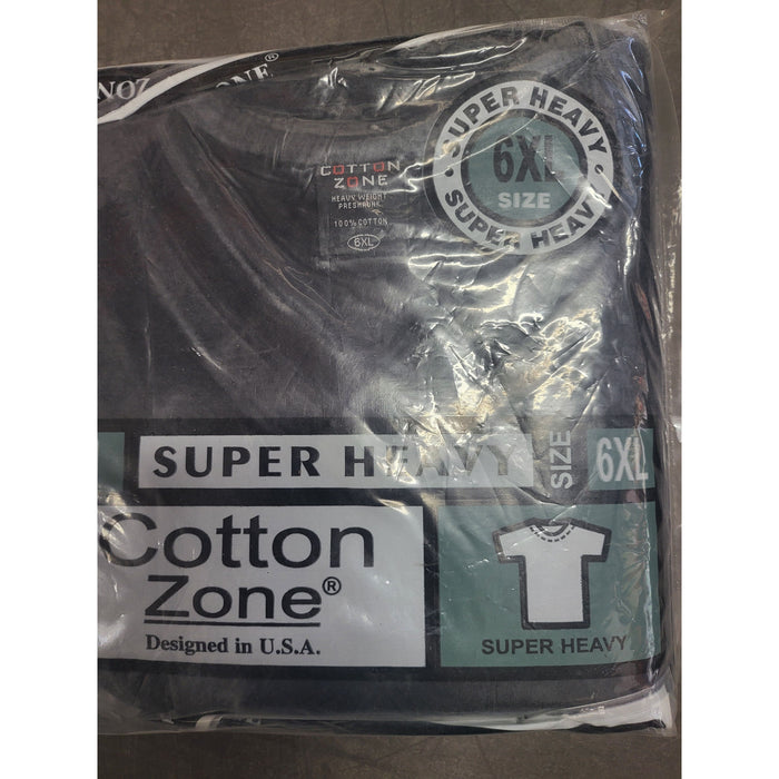 T-SHIRT 6XL BLACK V-NECK 6PK