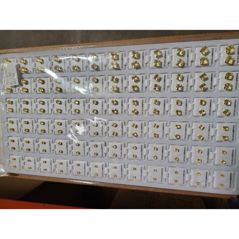 STUD EARRING 72PC TRAY