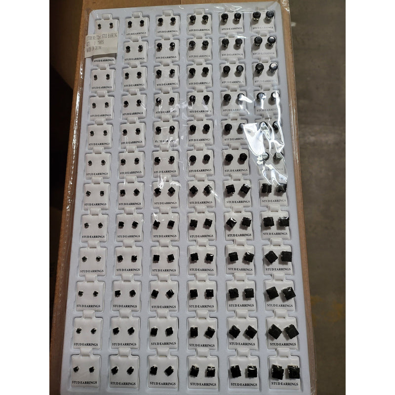 STUD EARRING 72PC TRAY
