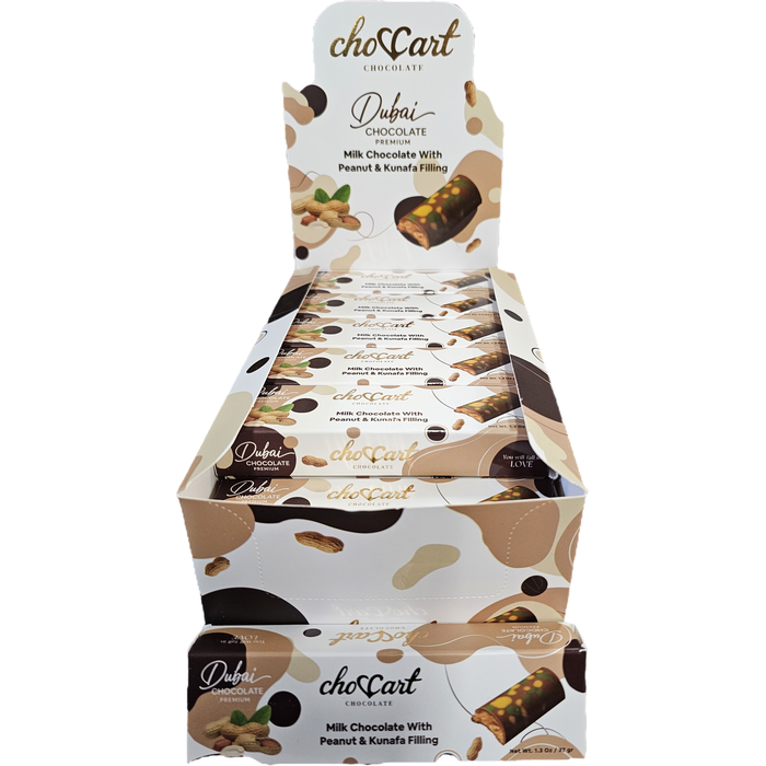 DUBAI CHOCOLATE 37G PEANUT & KUNAFA 24PCS