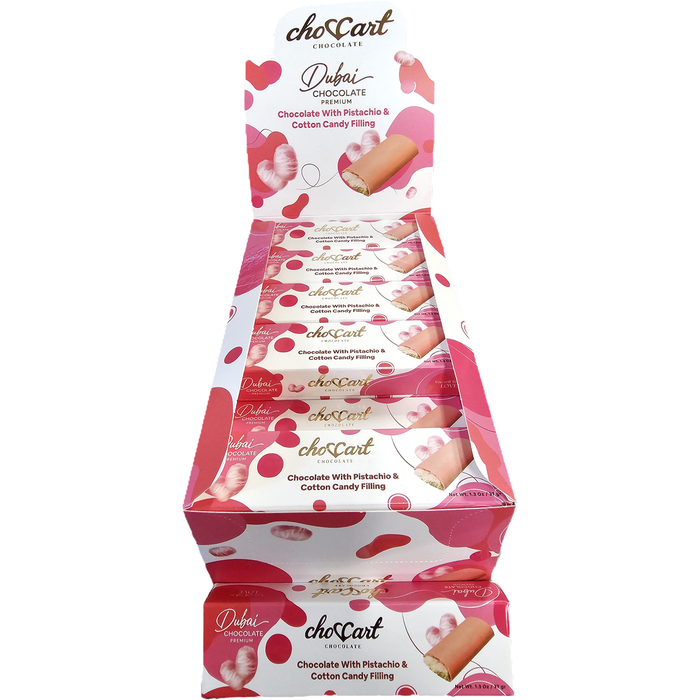 DUBAI CHOCOLATE 37G PISTACHIO & COTTON CANDY 24PCS