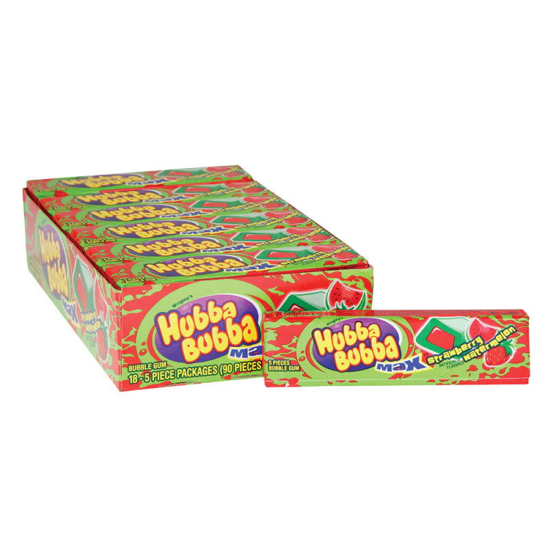 HUBBA BUBBA MAX GUM STRWBERRY WATERMELON 12CT