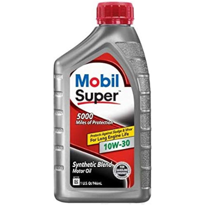 MOBIL SUPER 5000 SYNTHETIC BLEND 10W-30 MOTOR OIL 6CT/1G