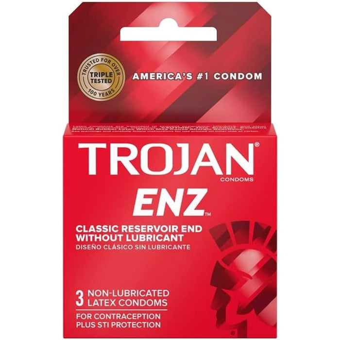 TROJAN ENZ NON-LUBRICATED 3CT/6PK