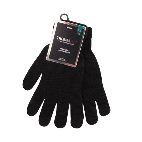 WINTER GLOVES BLACK PLAIN 12CT