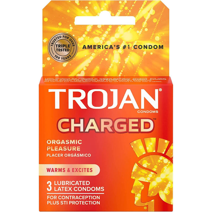 TROJAN CHARGED 3CT/6PK