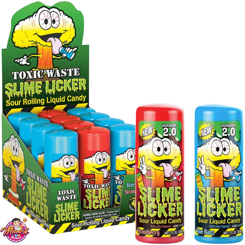 SLIME LICKER SQUEEZE SOUR CANDY TOXIC WASTE 2OZ/12PK