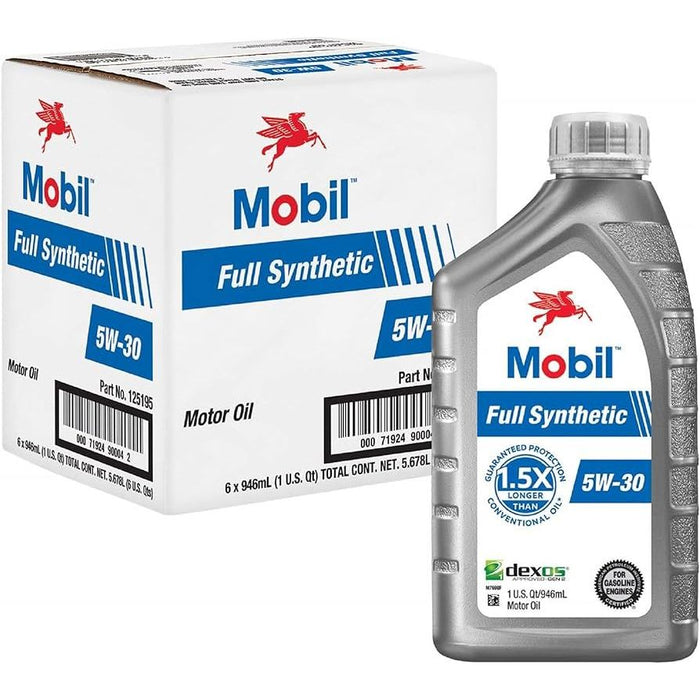 MOBIL FULL SYNTHETIC 5W-30W MOTOR OIL 6CT/1G
