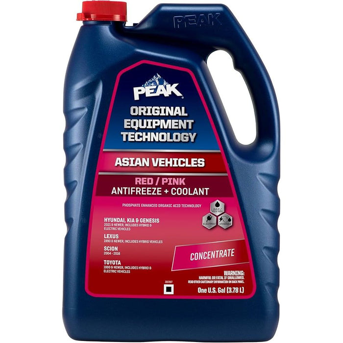 PEAK RED/PINK ANTIFREEZE 50/50 ASIAN VEHICLES 6CT