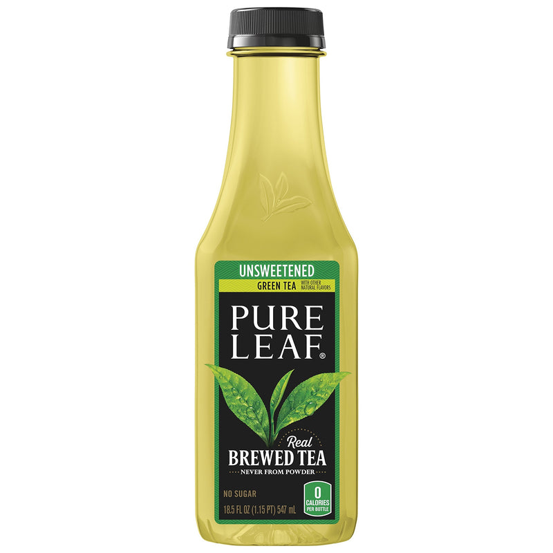 PURE LEAF UNSWEETENED GREEN TEA 18.5OZ/12PK