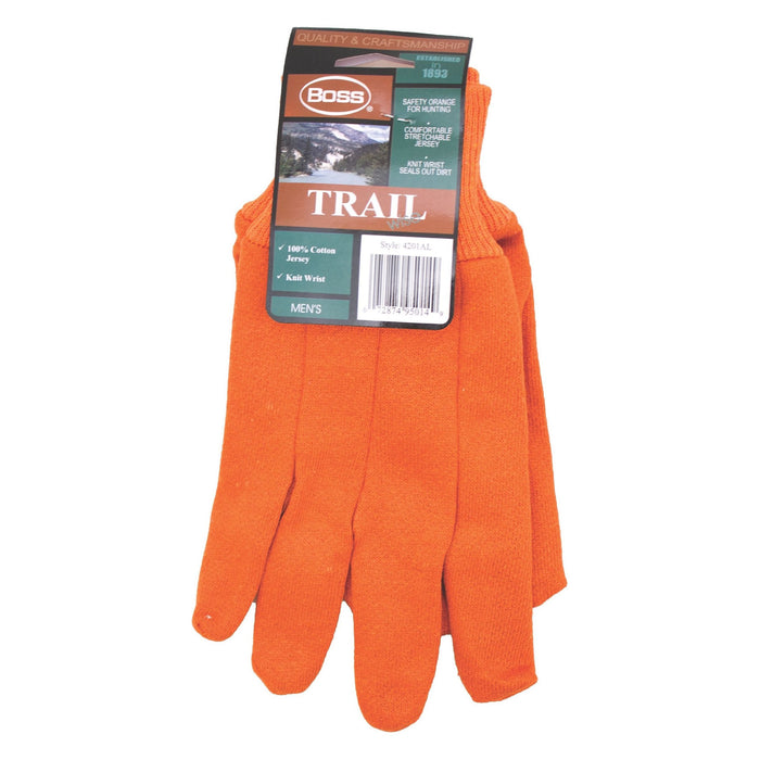 ORANGE JERSEY GLOVES 12CT