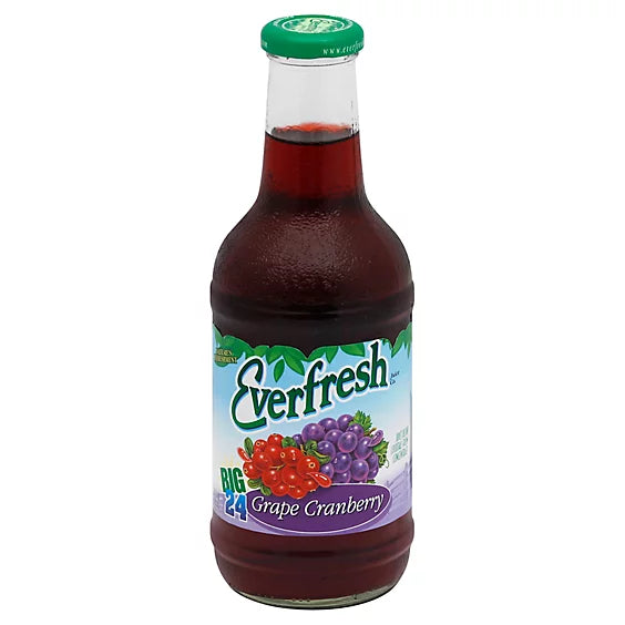 EVERFRESH GRAPE CRANBERRY  24OZ/12PK