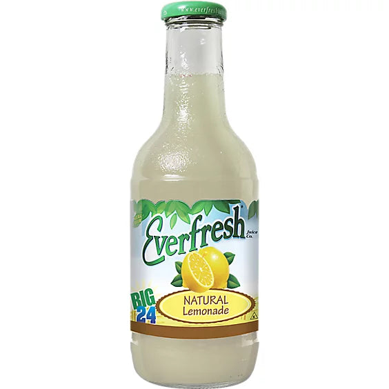 EVERFRESH NATURAL LEMONADE 24OZ/12PK