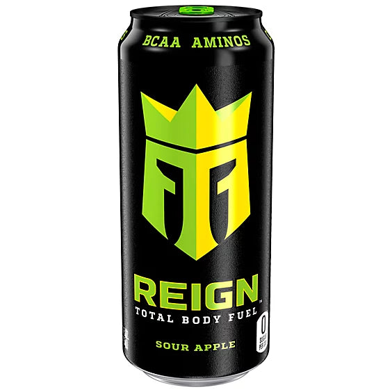 REIGN ENERGY SOUR APPLE  16OZ/12CT