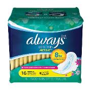 ALWAYS PADS ULTRA THIN REGULAR WINGS 16CT