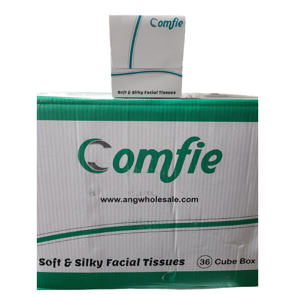 COMFIE 2-PLY FACIAL TISSUE 100 SHEETS/36 BOXES — ANG Wholesale