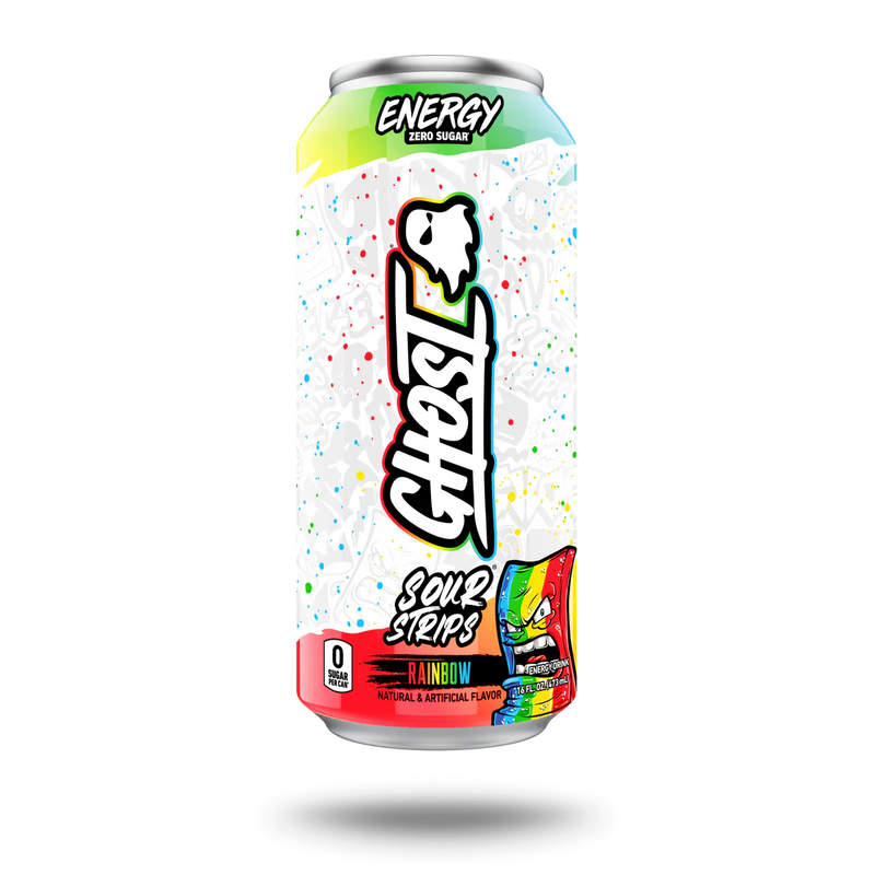 GHOST ENERGY SOUR STRIPS RAINBOW 16OZ/12PK