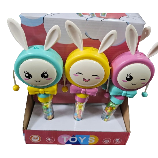 RABBIT DRUM TOY CANDY 12CT