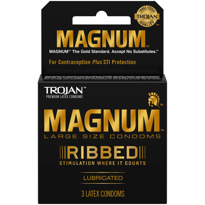 TROJAN MAGNUM RIBBED 3CT/6PK