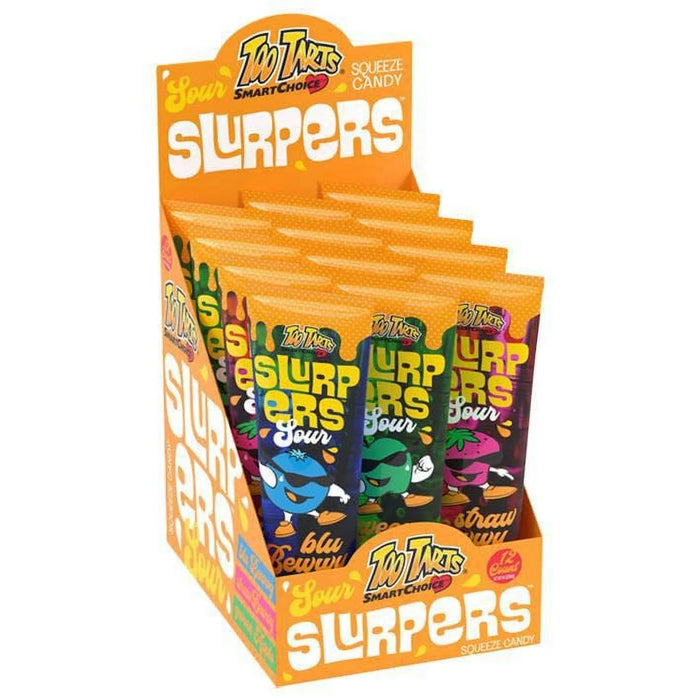 TOO TARTS SOUR SLURPERS SQUEEZE 8OZ 12CT