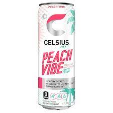 CELSIUS WHITE PEACH / PEACH VIBE 12oz/12ct