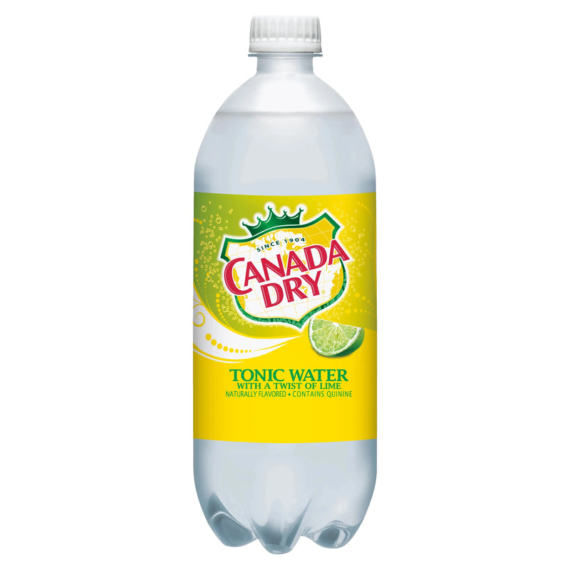 CANADA DRY LEMON TONIC WATER 1L 15CT