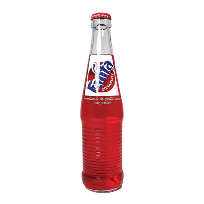 MEXICAN FANTA STRAWBERRY GLASS BOTTLE 355ML 12OZ/24PK