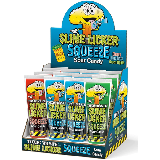 SLIME LICKER SQUEEZE TUBE CANDY 2.47OZ 12CT