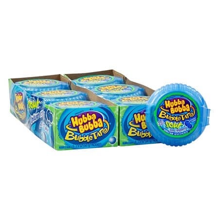 HUBBA BUBBA BUBBLE TAPE SOUR BLUE RASPBERRY 12CT